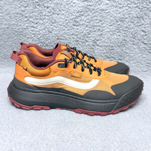 Vans Orange Black Burgundy Athletic Shoes